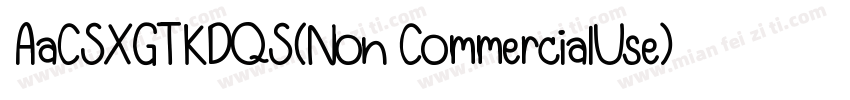 AaCSXGTKDQS(Non CommercialUse)字体转换